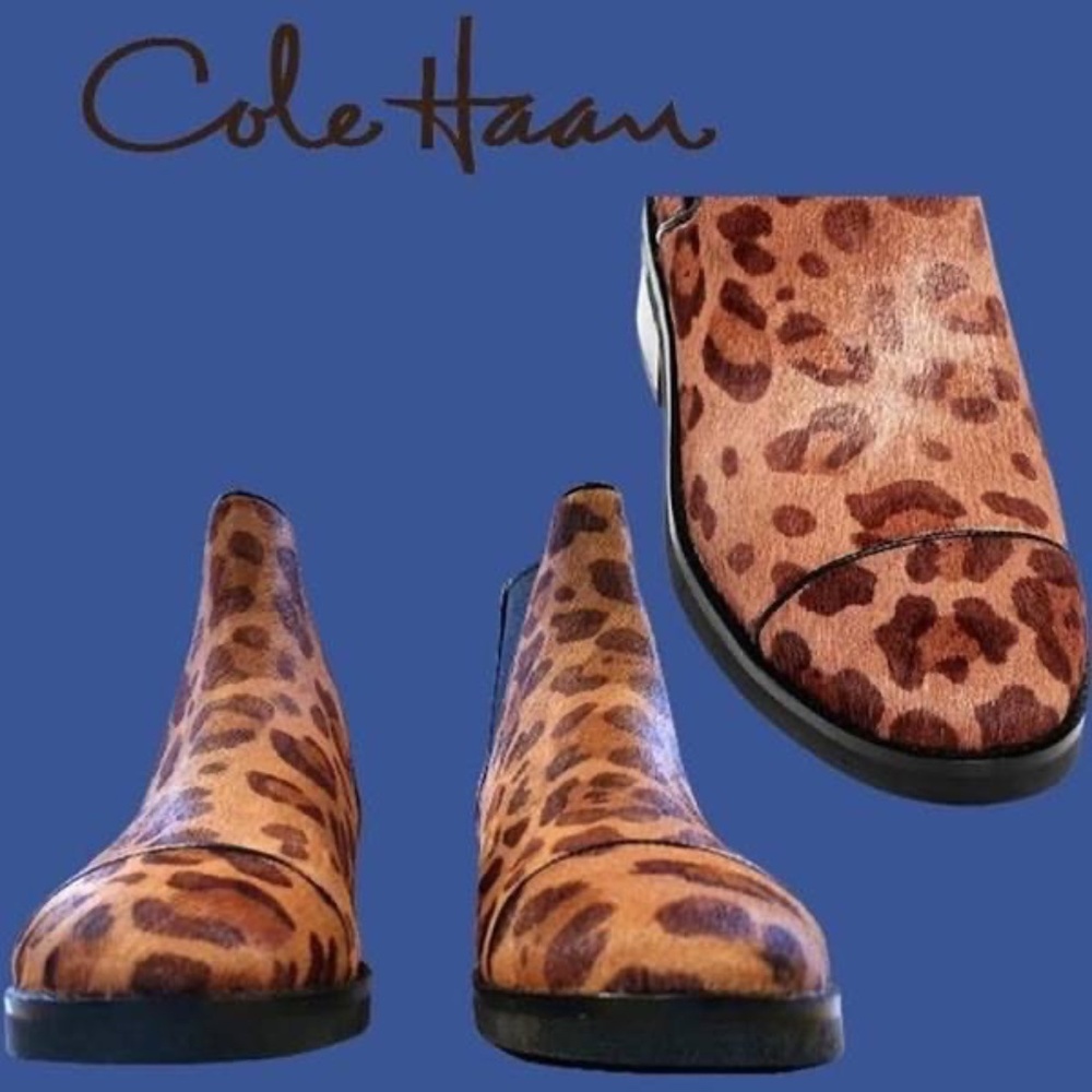 Cole Haan Women's Shoes Mara Grand Chls Calf Hair Closed Toe Ankle Boots Size 6 - Picture 2 of 6